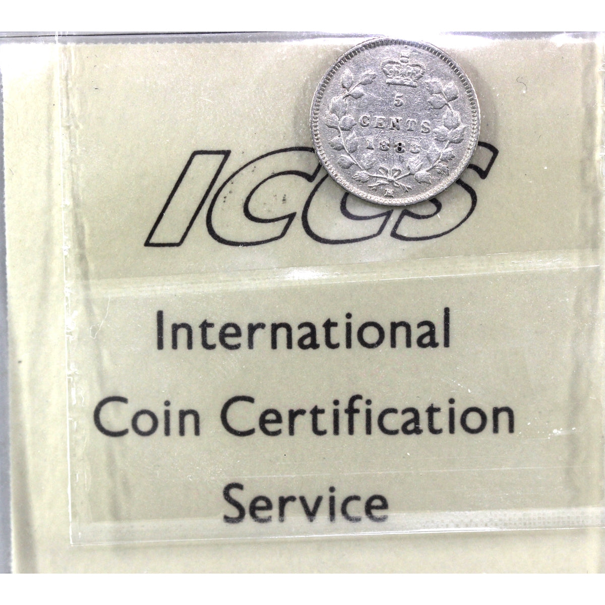 1883H Obv. 5 Canada 5-cents ICCS Certified F15