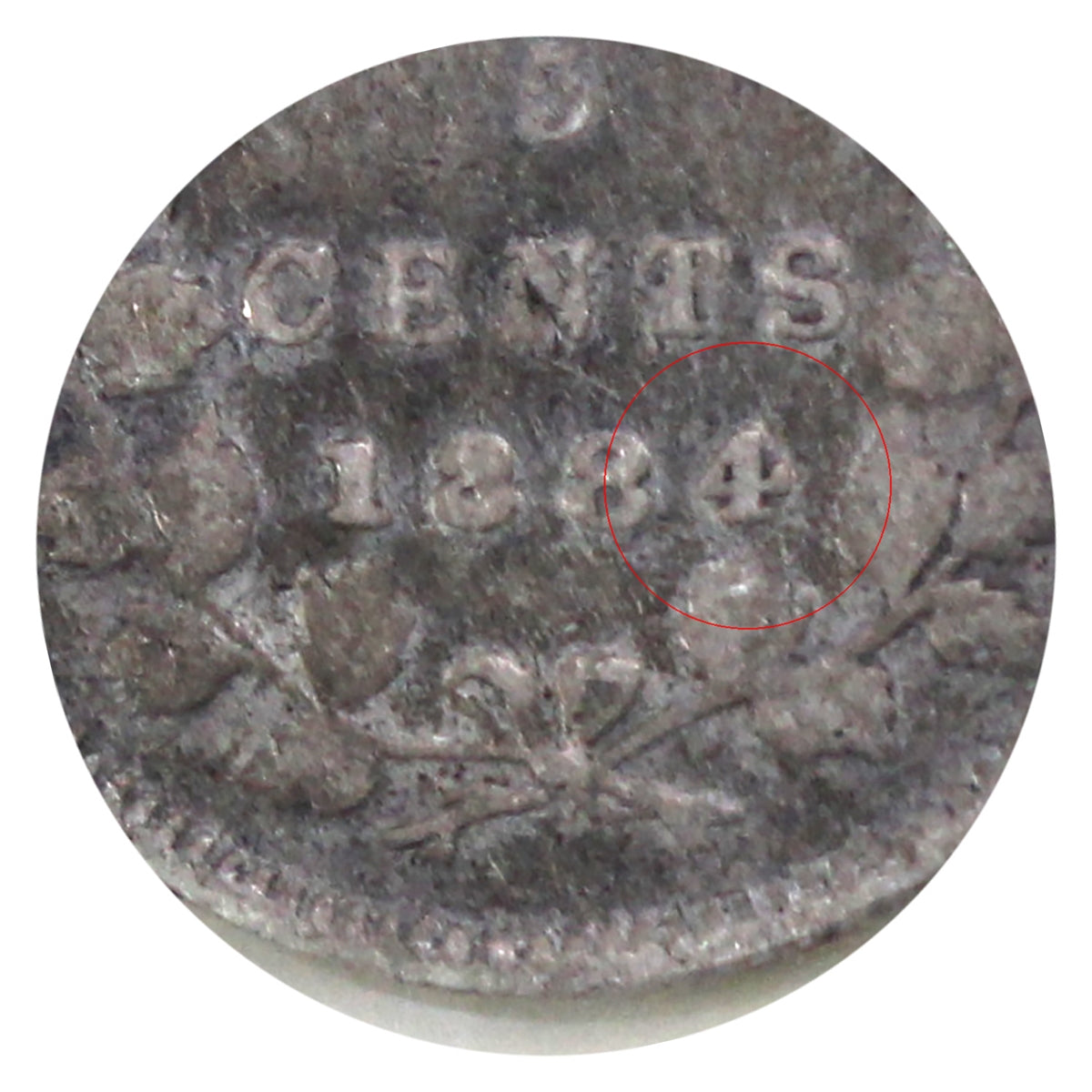 1884 Far 4 Canada 5-cents ICCS Certified VG8