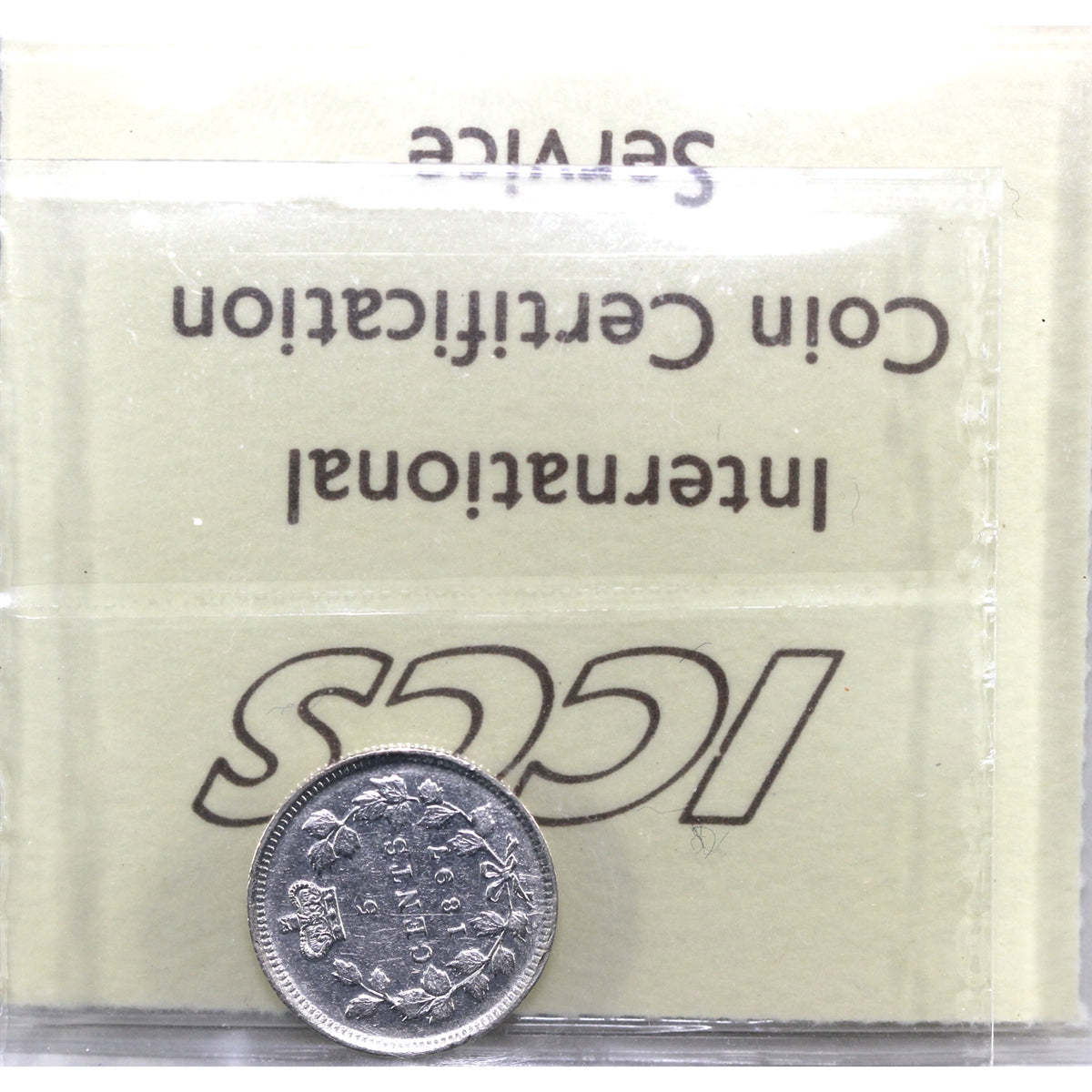 1897 Slender 8 Canada 5-cents ICCS Certified EF40