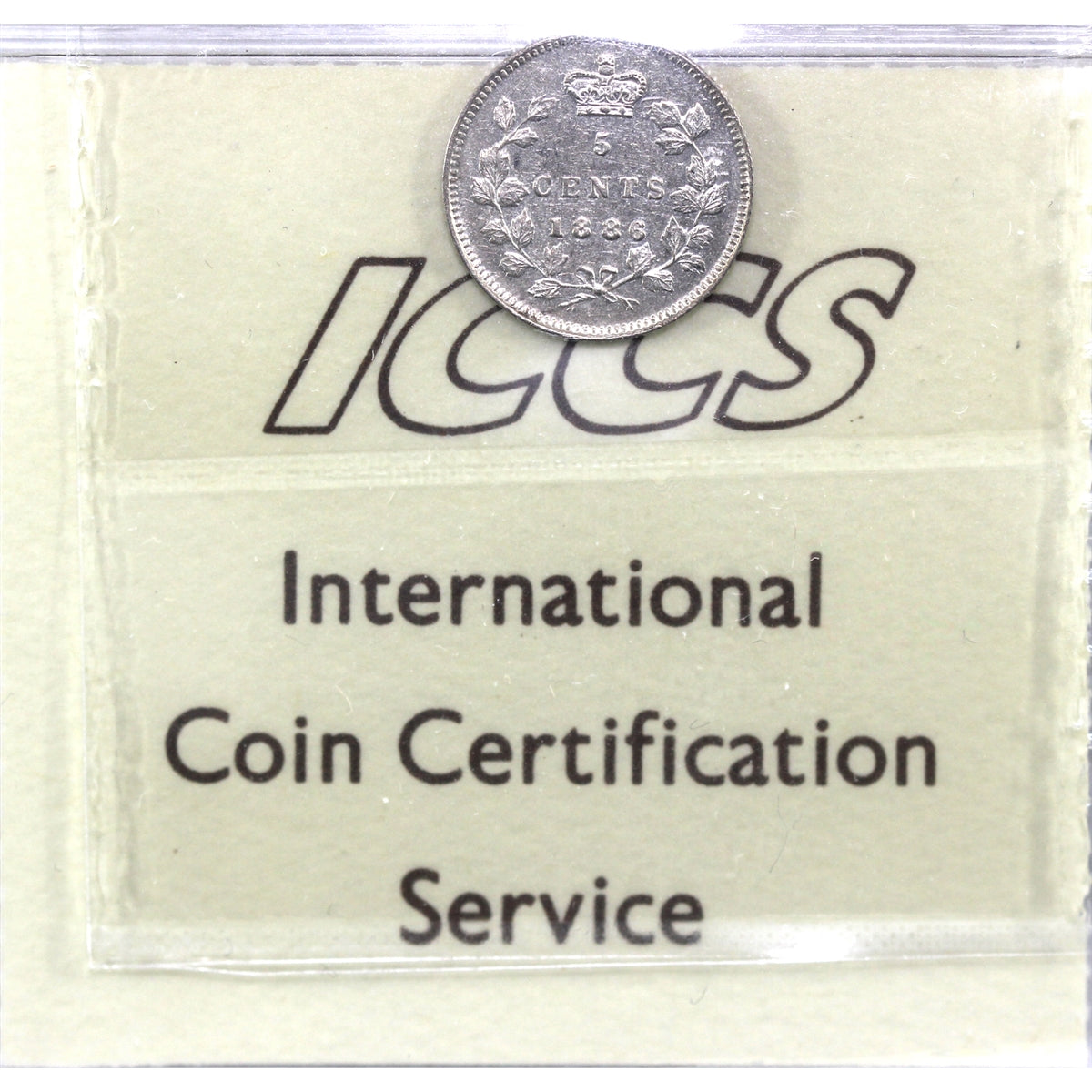 1886 Large 6 Canada 5-cents ICCS Certified EF40