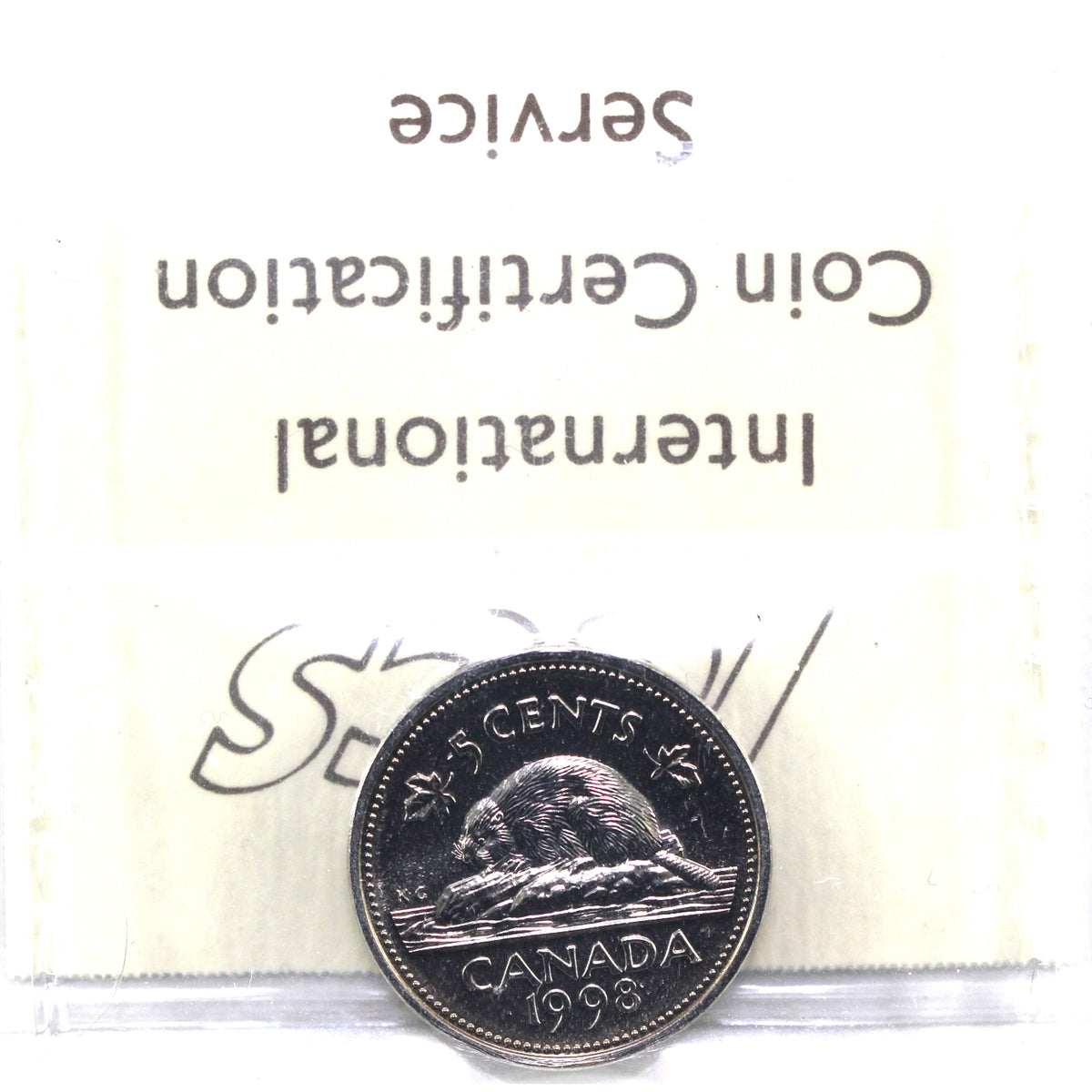 1998W Canada 5-cents ICCS Certified MS65 NBU