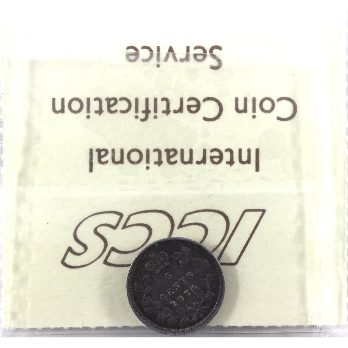 1874H Crosslet 4 Canada 5-cents ICCS Certified F15