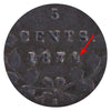 1874H Crosslet 4 Canada 5-cents ICCS Certified F15