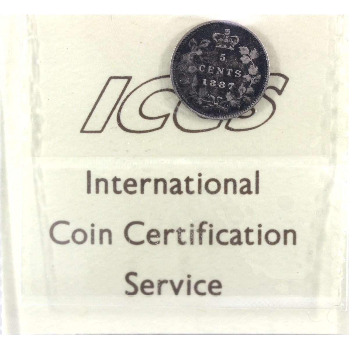 1887 Canada 5-cents ICCS Certified F12