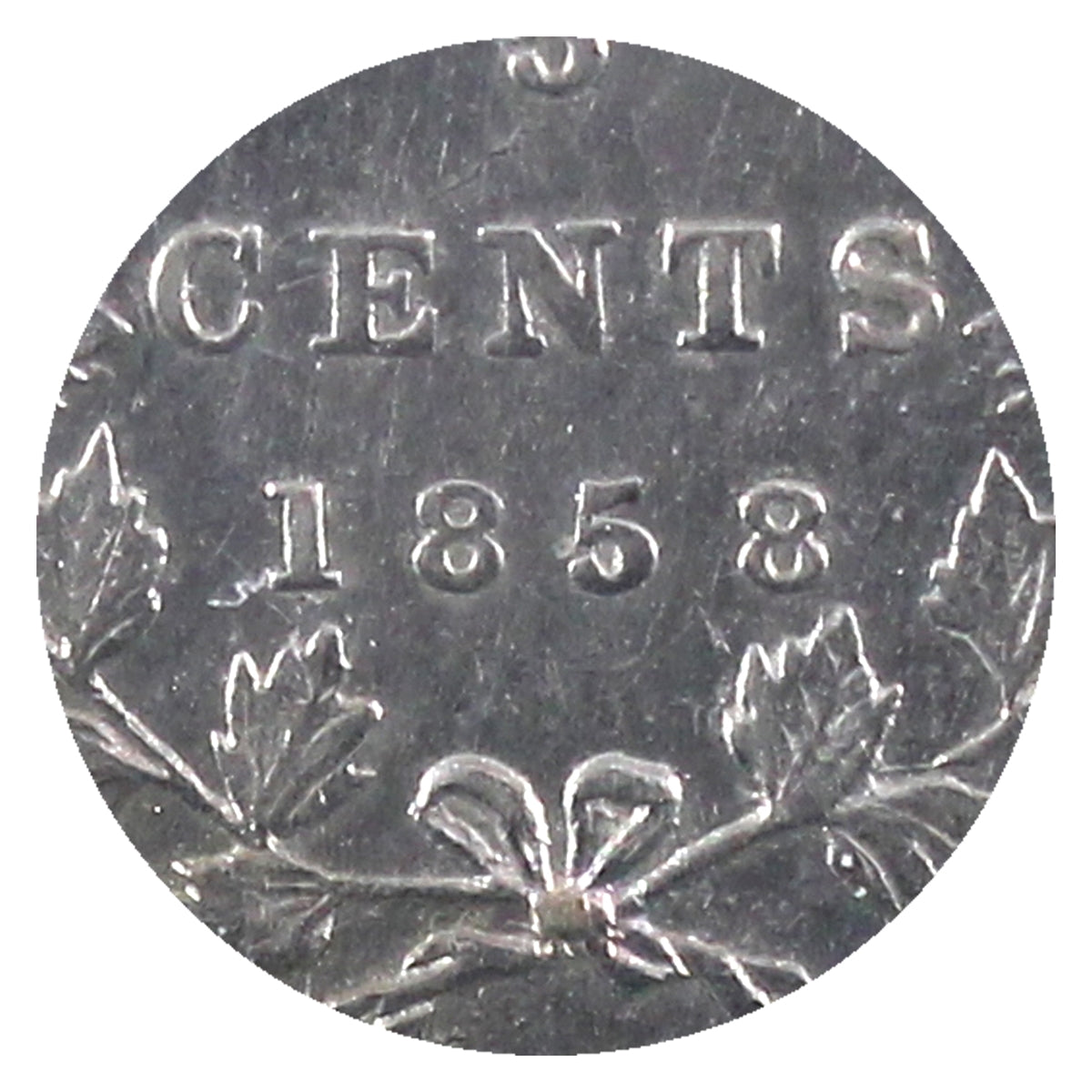 1858 Small Date Canada 5-cents ICCS Certified VF20