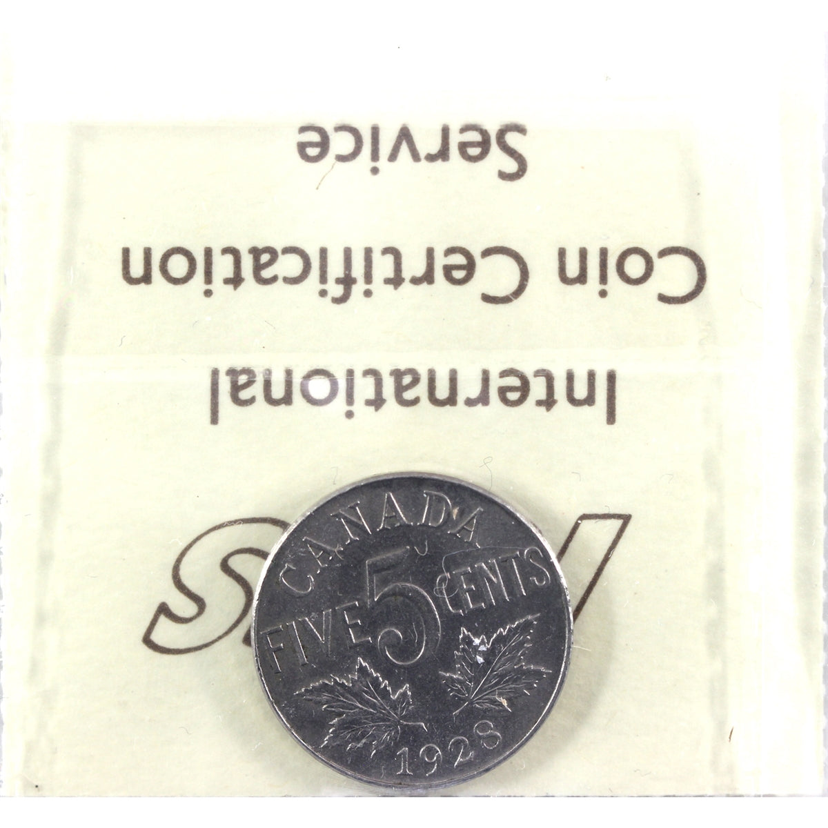 1928 Canada 5-cents ICCS Certtified MS60