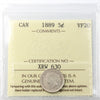 1889 Canada 5-cents ICCS Certified VF20
