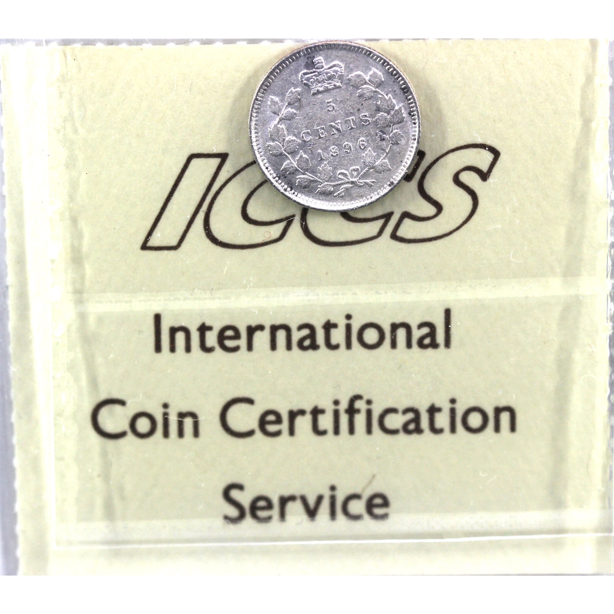 1896 Canada 5-cents ICCS Certified EF40
