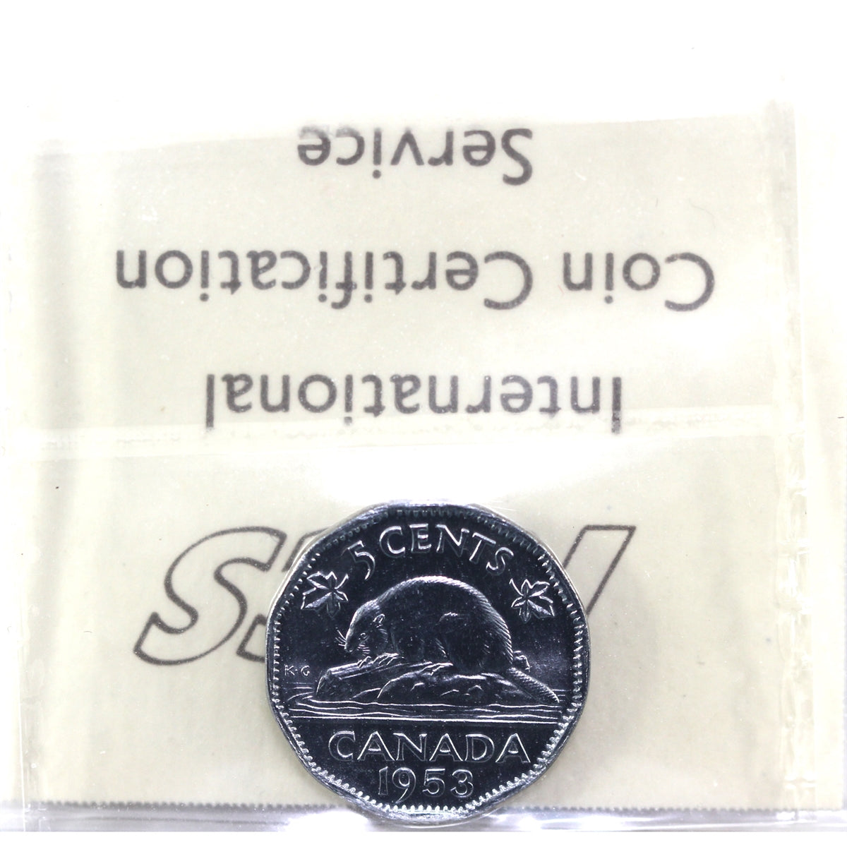1953 SF NL Canada 5-cents ICCS Certified MS64