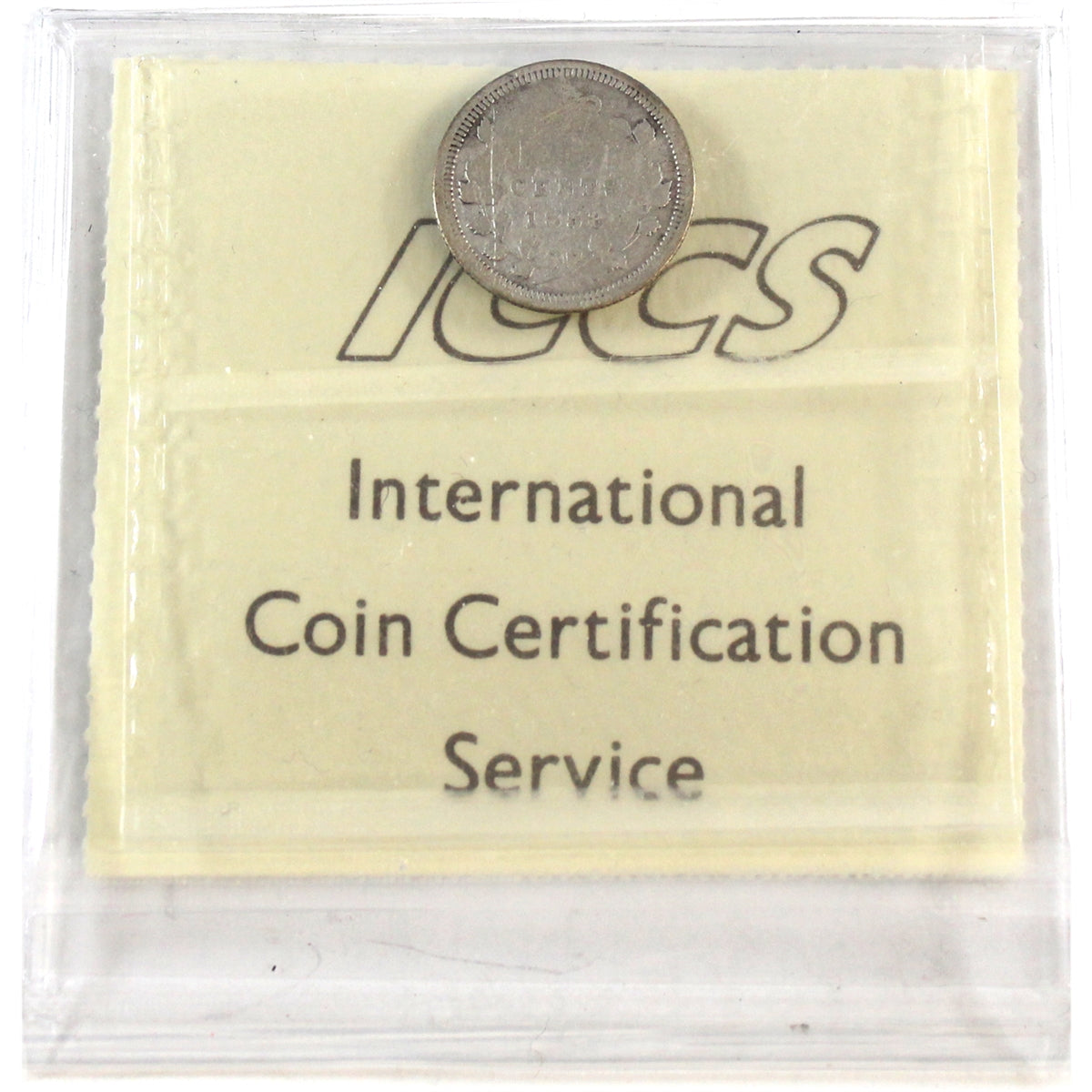1858 Large Date Canada 5-cents ICCS Certified G4