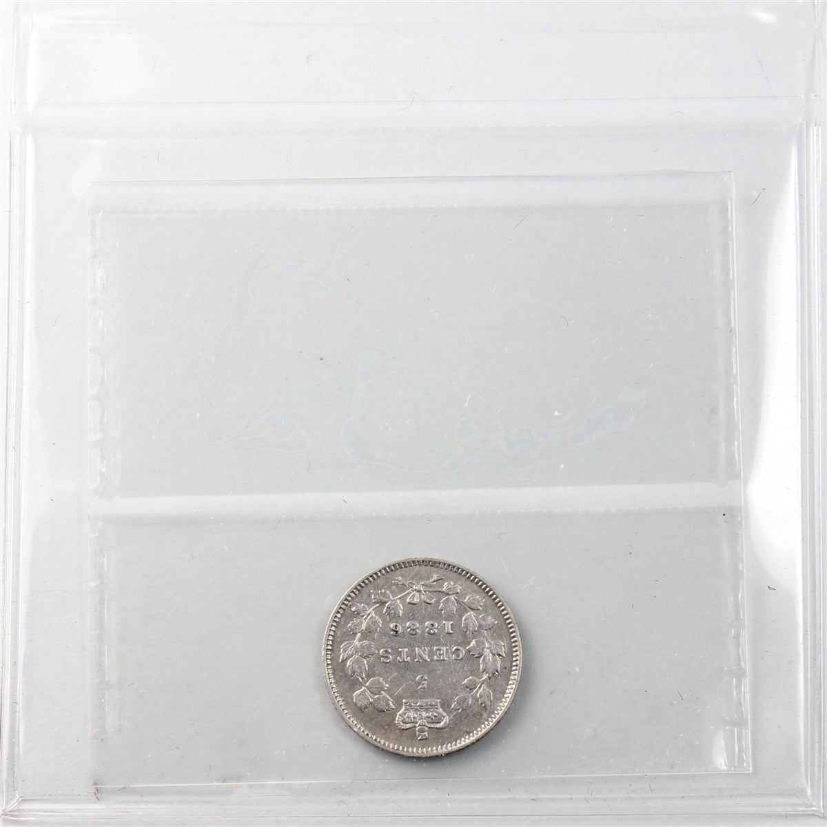 1886 Large 6 Canada 5-cents ICCS Certified VF30