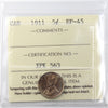 1911 Canada 5-cents ICCS Certified EF45