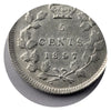 1897 Slender 8 Canada 5-cents ICCS Certified AU50
