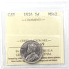 1924 Canada 5-cents ICCS Certified MS-62