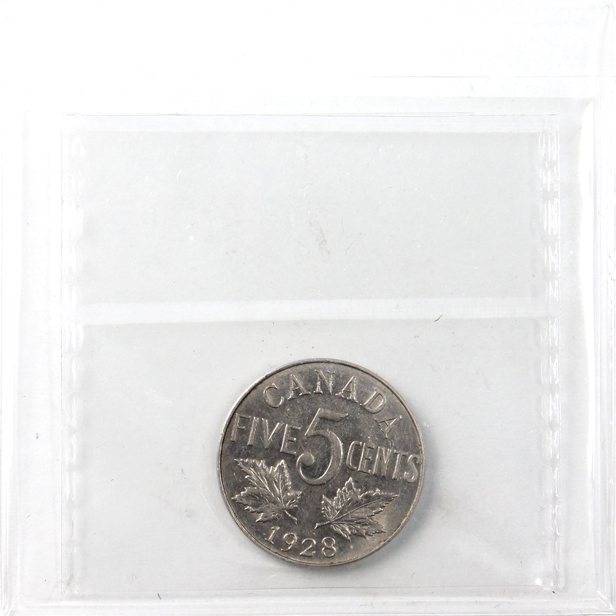 1928 Canada 5-cents ICCS Certified AU50