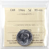 1944 Canada 5-cents ICCS Certified MS66 (XZZ 523)