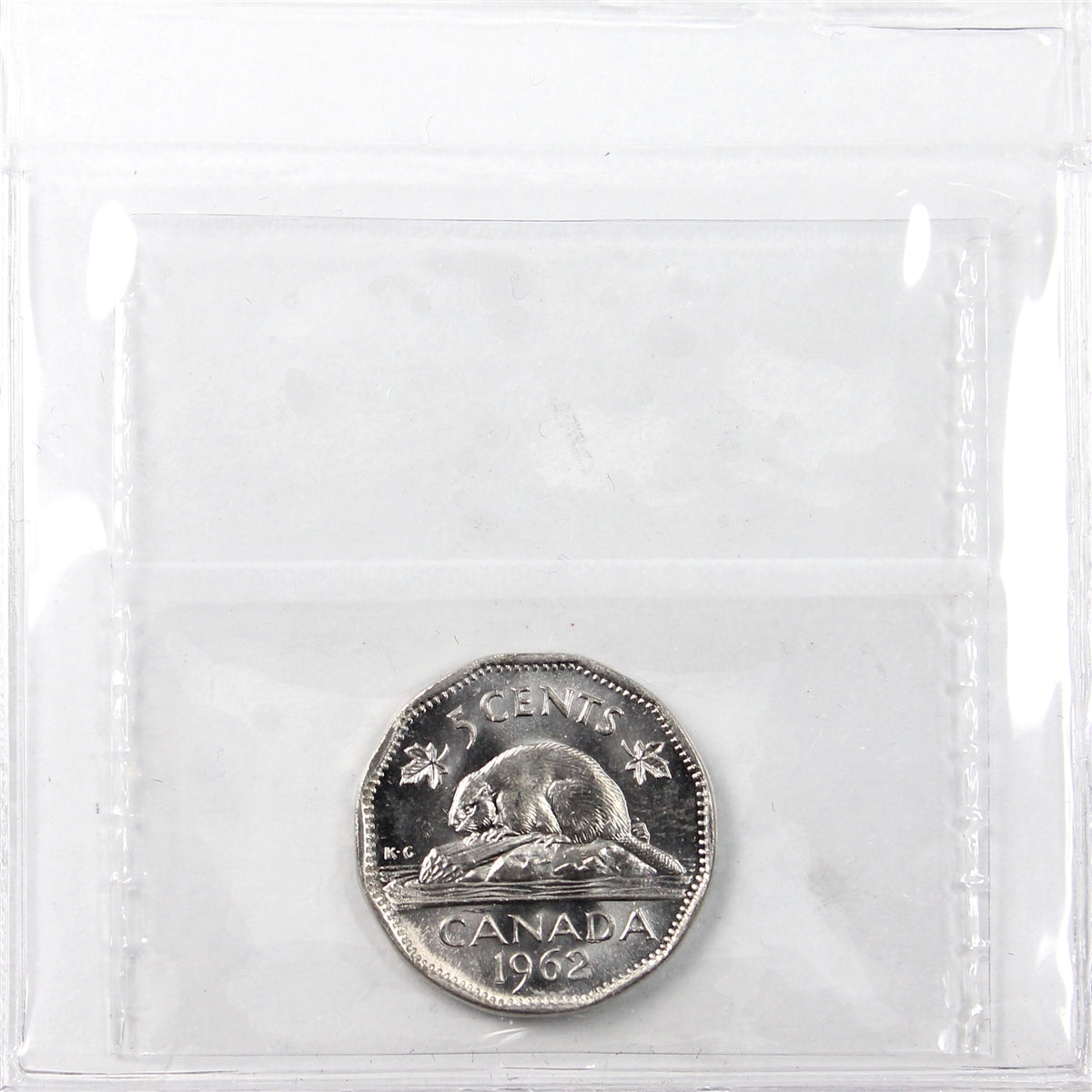 1962 Double 19 Canada 5-cents ICCS Certified MS63