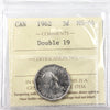 1962 Double 19 Canada 5-cents ICCS Certified MS64