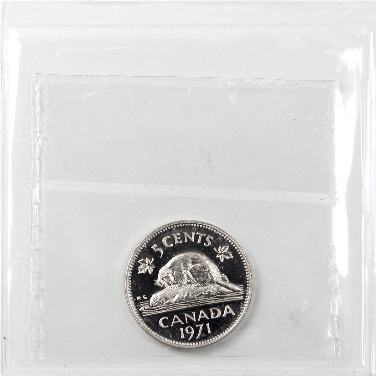 1971 Canada 5-cents ICCS Certified PL66 Heavy Cameo