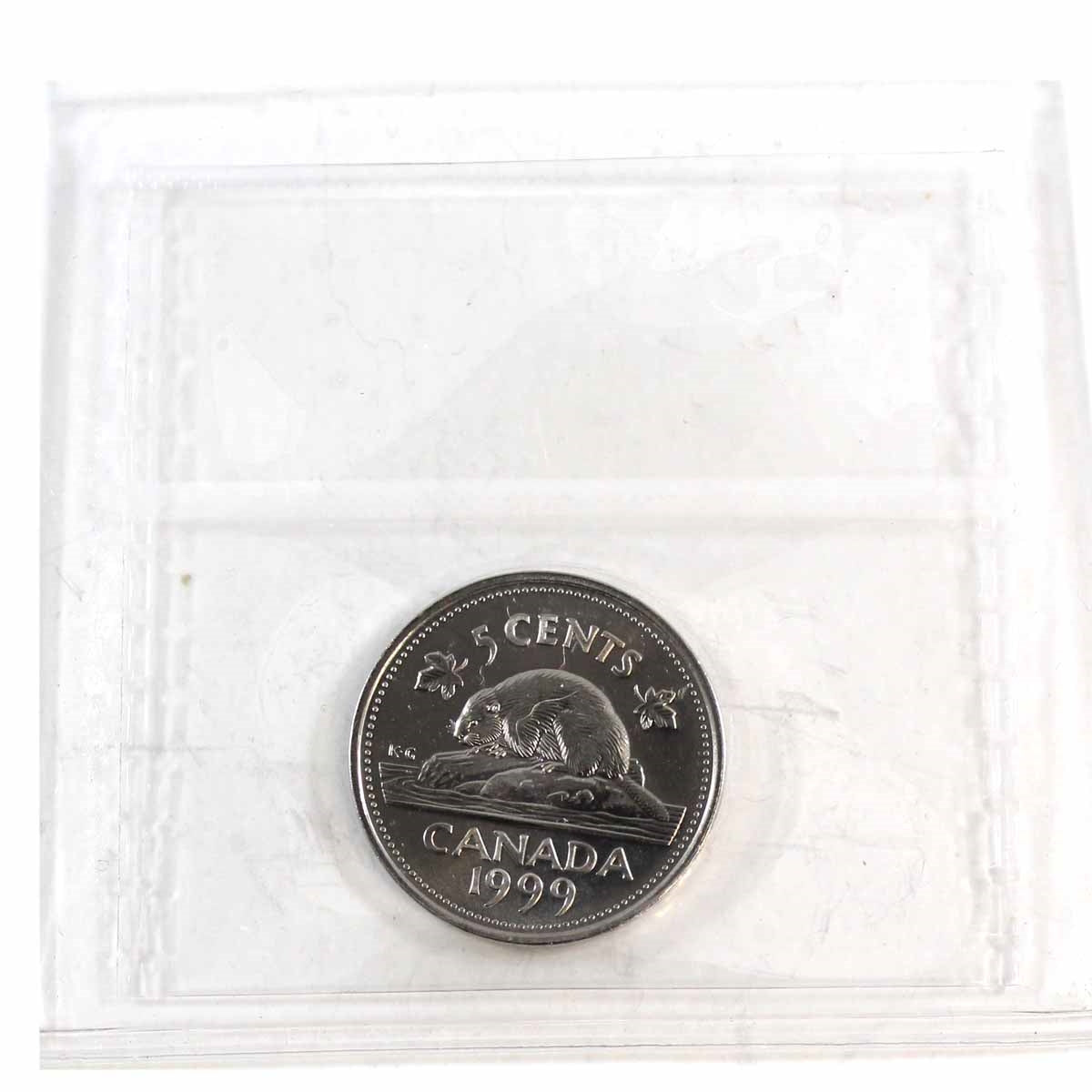 1999P Canada 5-cents ICCS Certified MS66 Numismatic BU