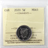 2020 Canada 5-cents ICCS Certified MS65