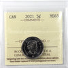 2021 Canada 5-cents ICCS Certified MS65