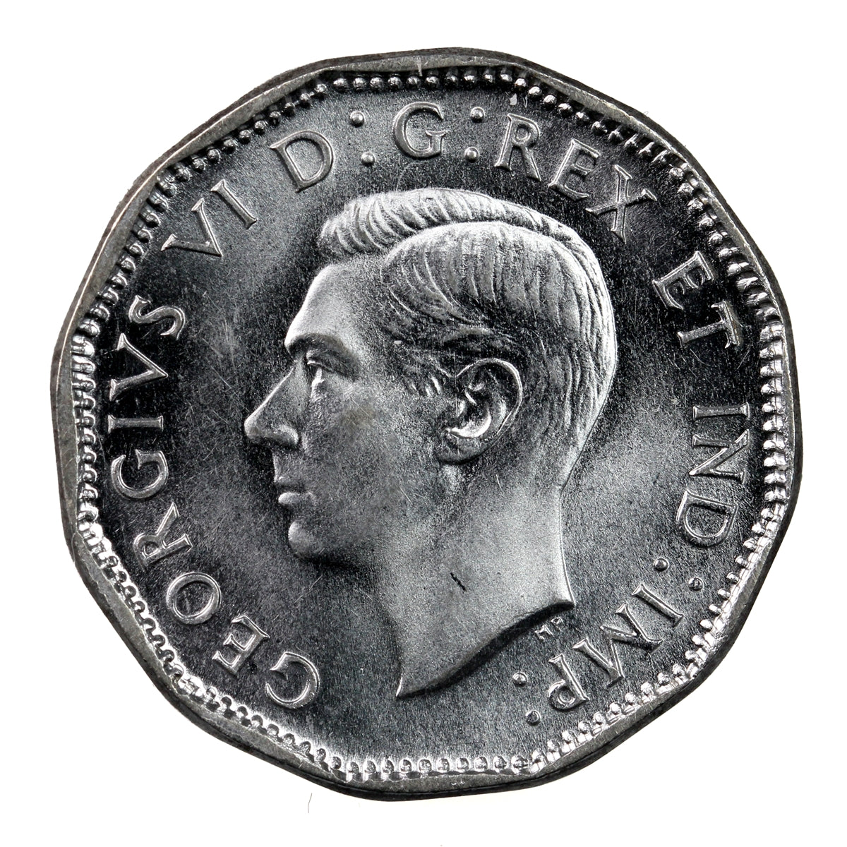 1944 Canada 5-cents AU-UNC Cameo (AU55)