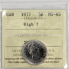 1977 High 7 Canada 5-cents ICCS Certified MS65