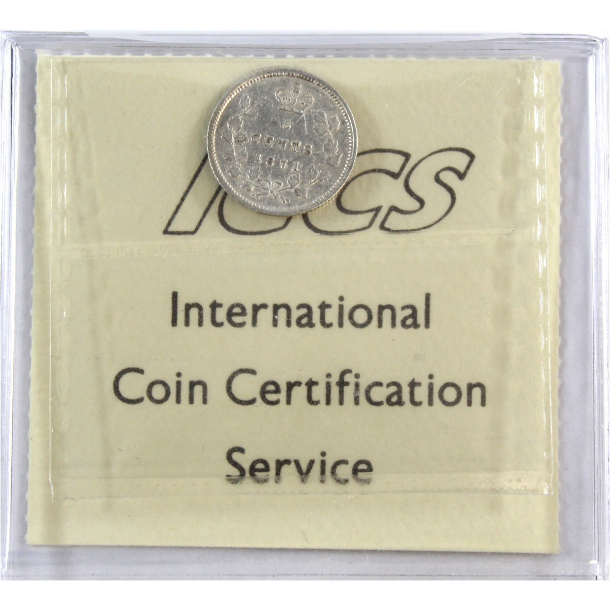 1871 Canada 5-cents ICCS Certified VF30