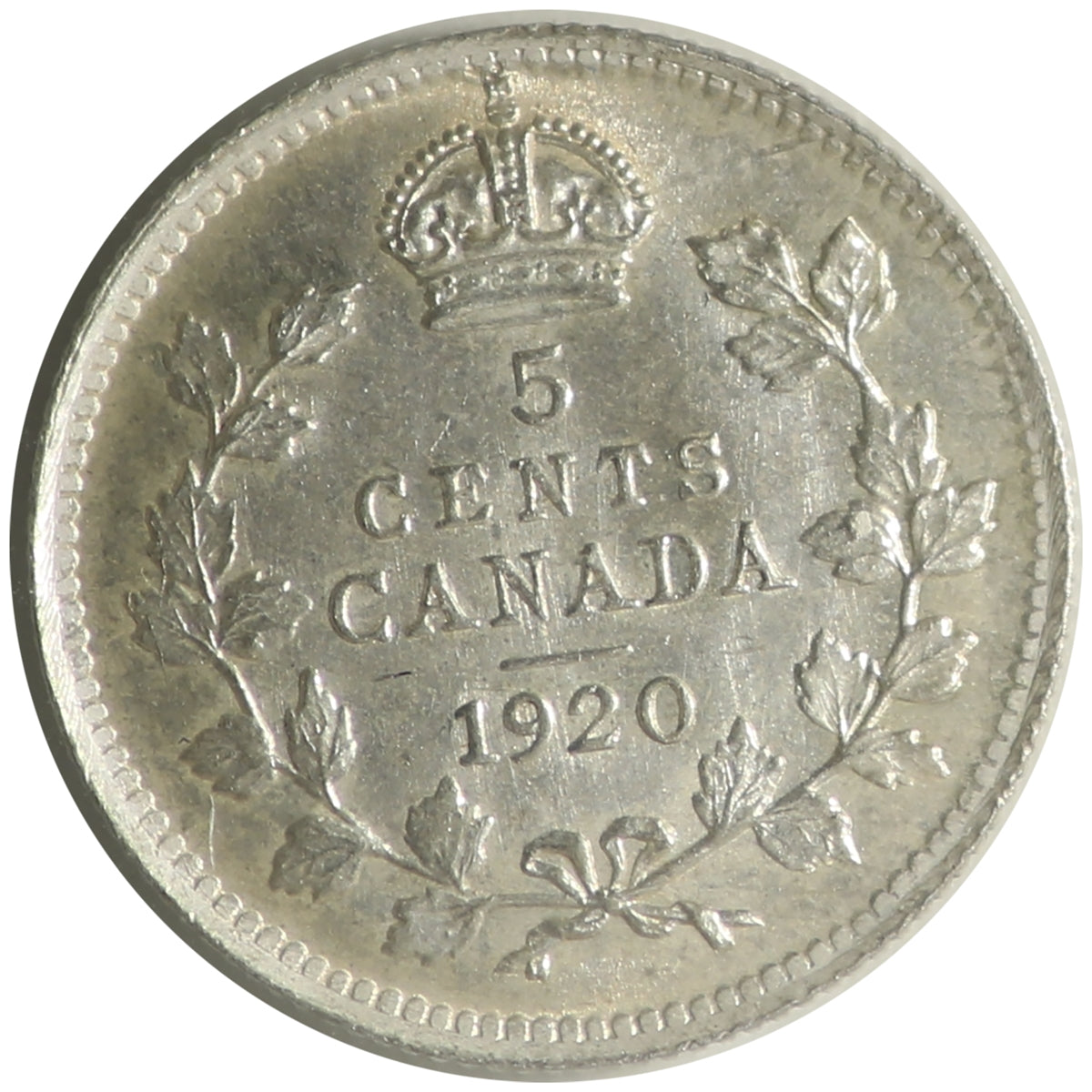 1920 Canada 5-cents ICCS Certified MS64 (XUM 392)