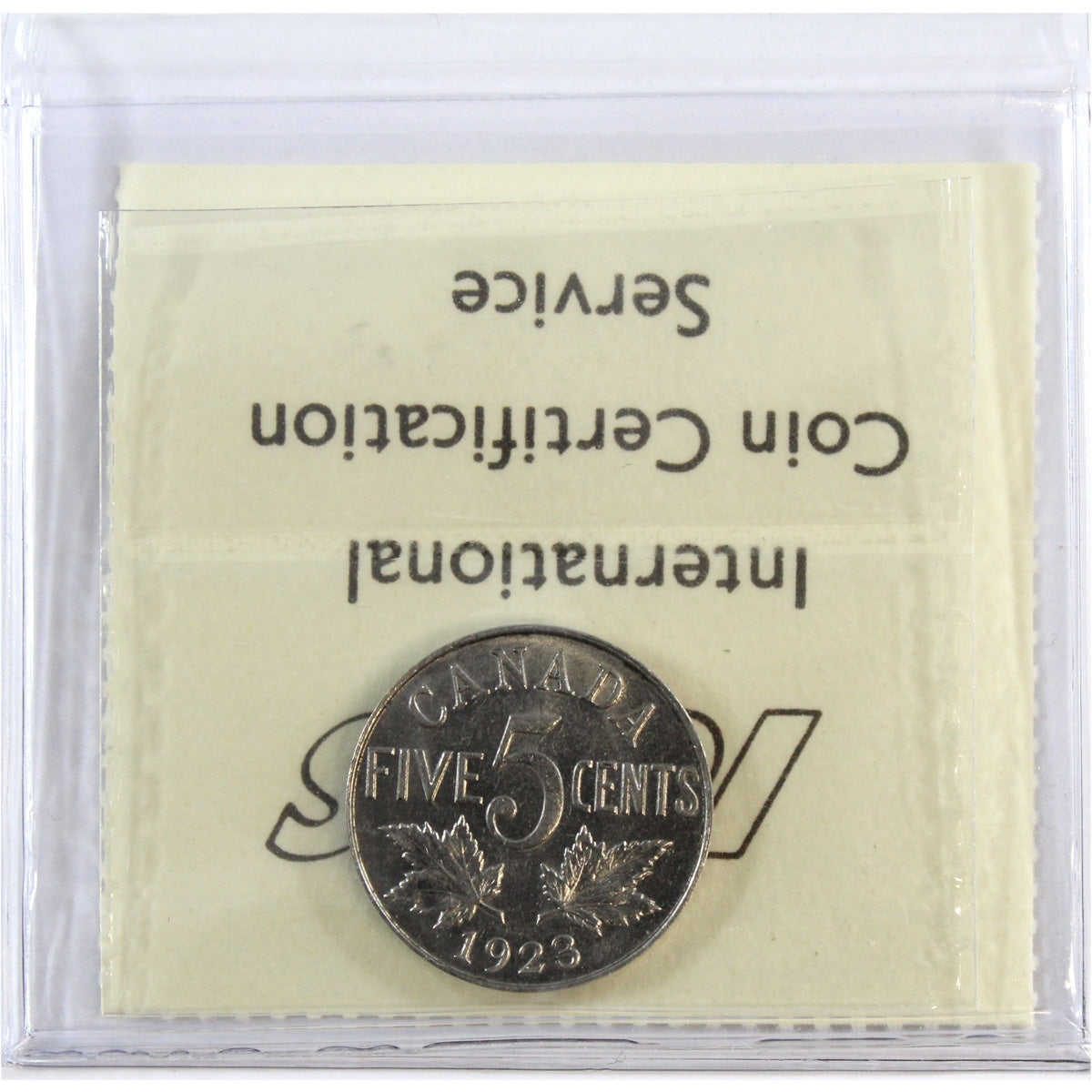 1923 Canada 5-cents ICCS Certified MS62 (XFV 103)
