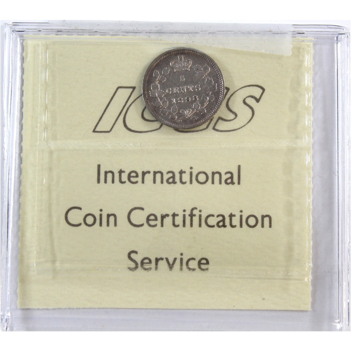 1898 Canada 5-cents ICCS Certified VF30