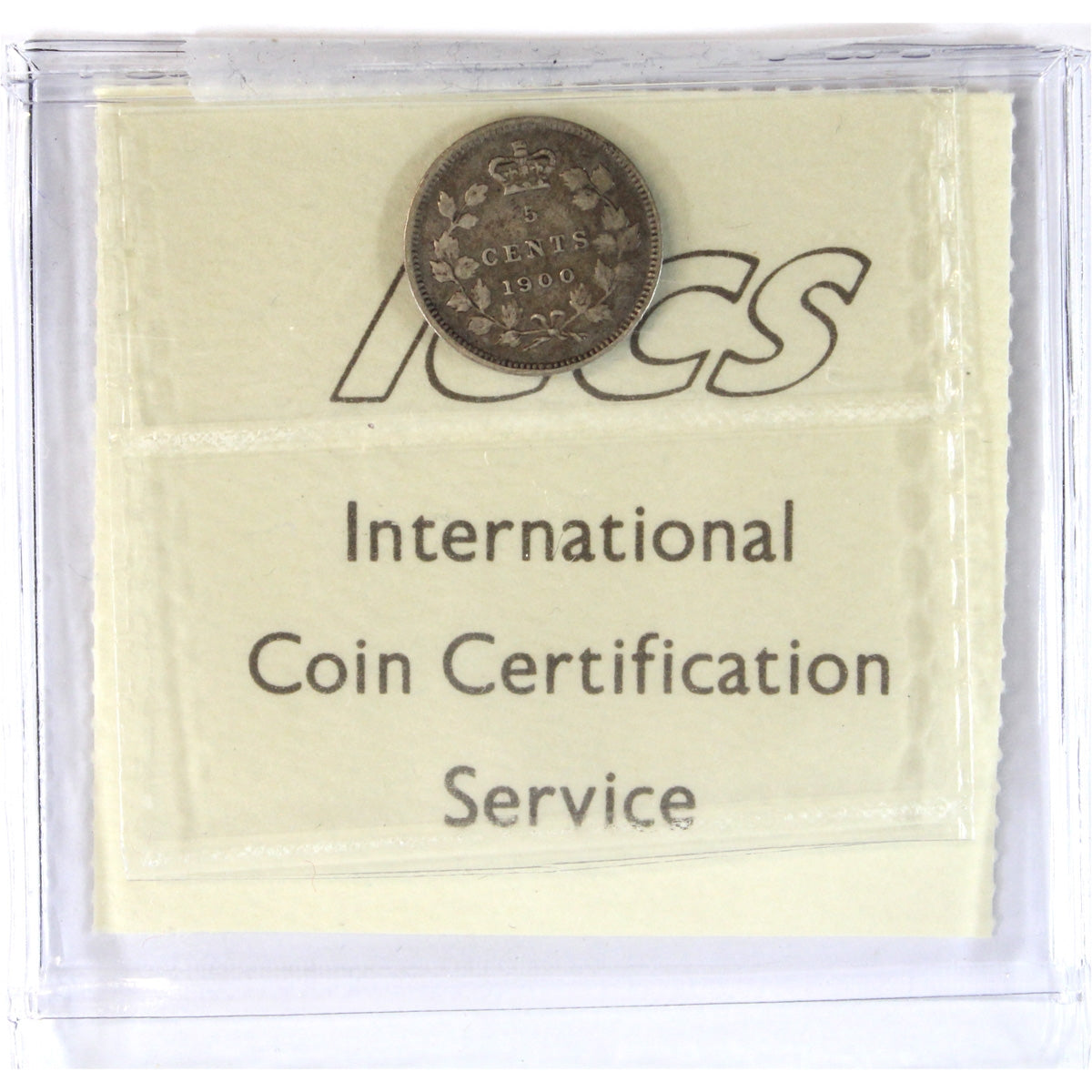 1900 Round O's Canada 5-cents ICCS Certified VF20