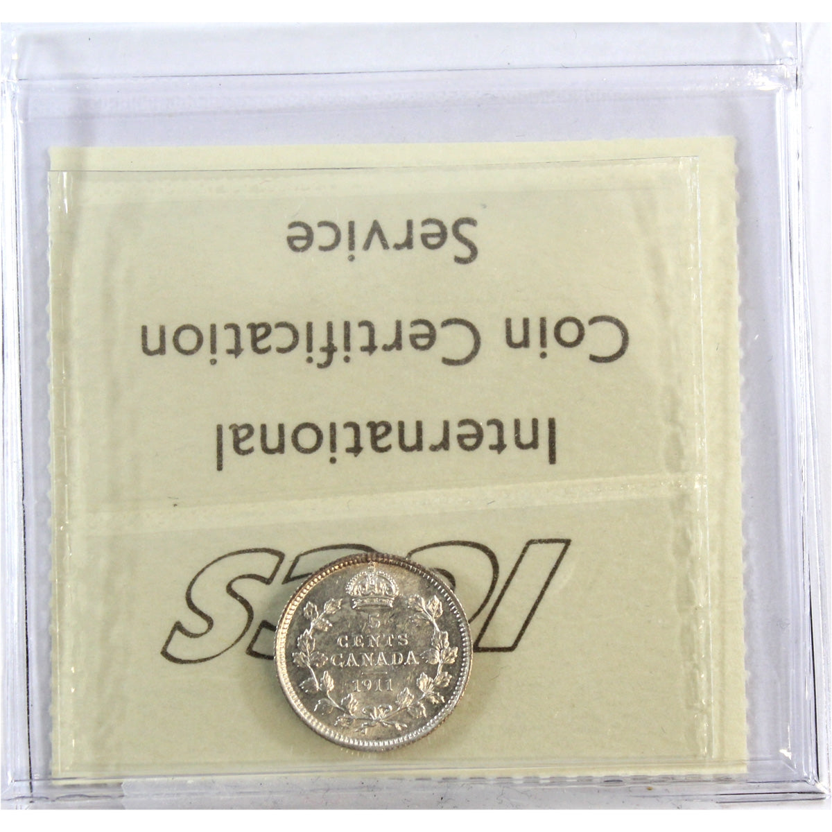 1911 Canada 5-cents ICCS Certified AU50