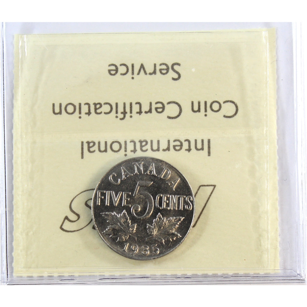 1935 Canada 5-cents ICCS Certified MS60