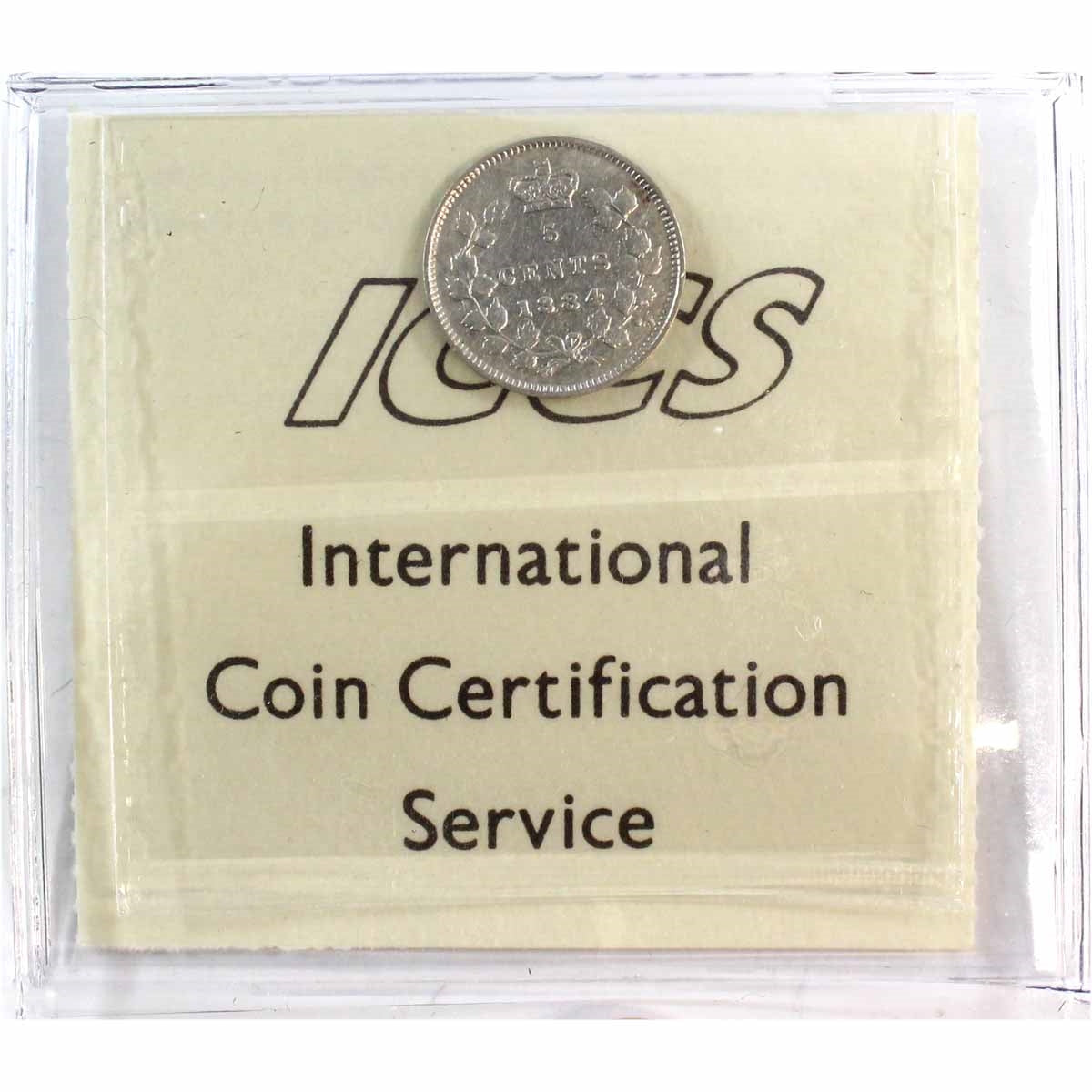1884 Far 4 Canada 5-cents ICCS Certified F15