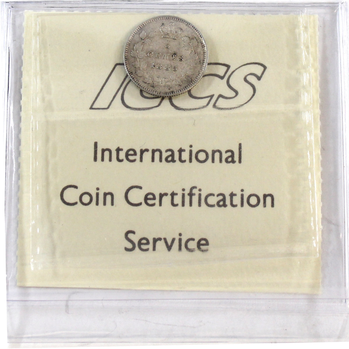 1885 Large 5 Canada 5-cents ICCS Certified EF45
