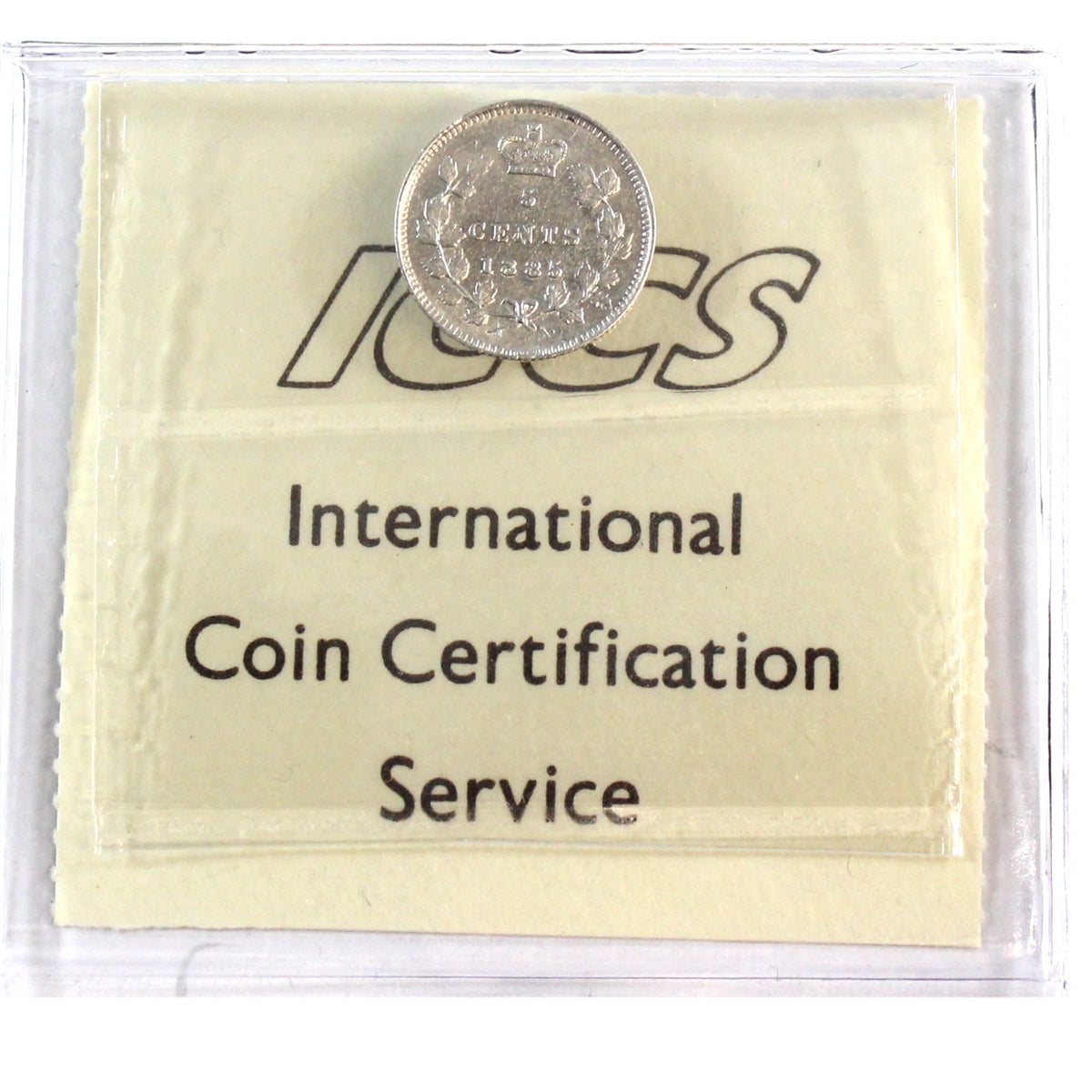 1885 Small 5 Canada 5-cents ICCS Certified EF40
