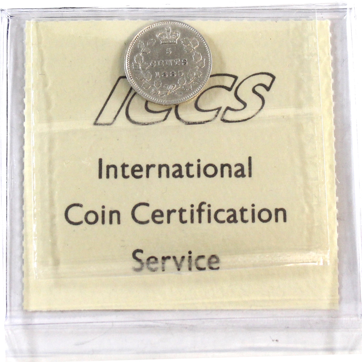1885 Large 5 Canada 5-cents ICCS Certified VF30