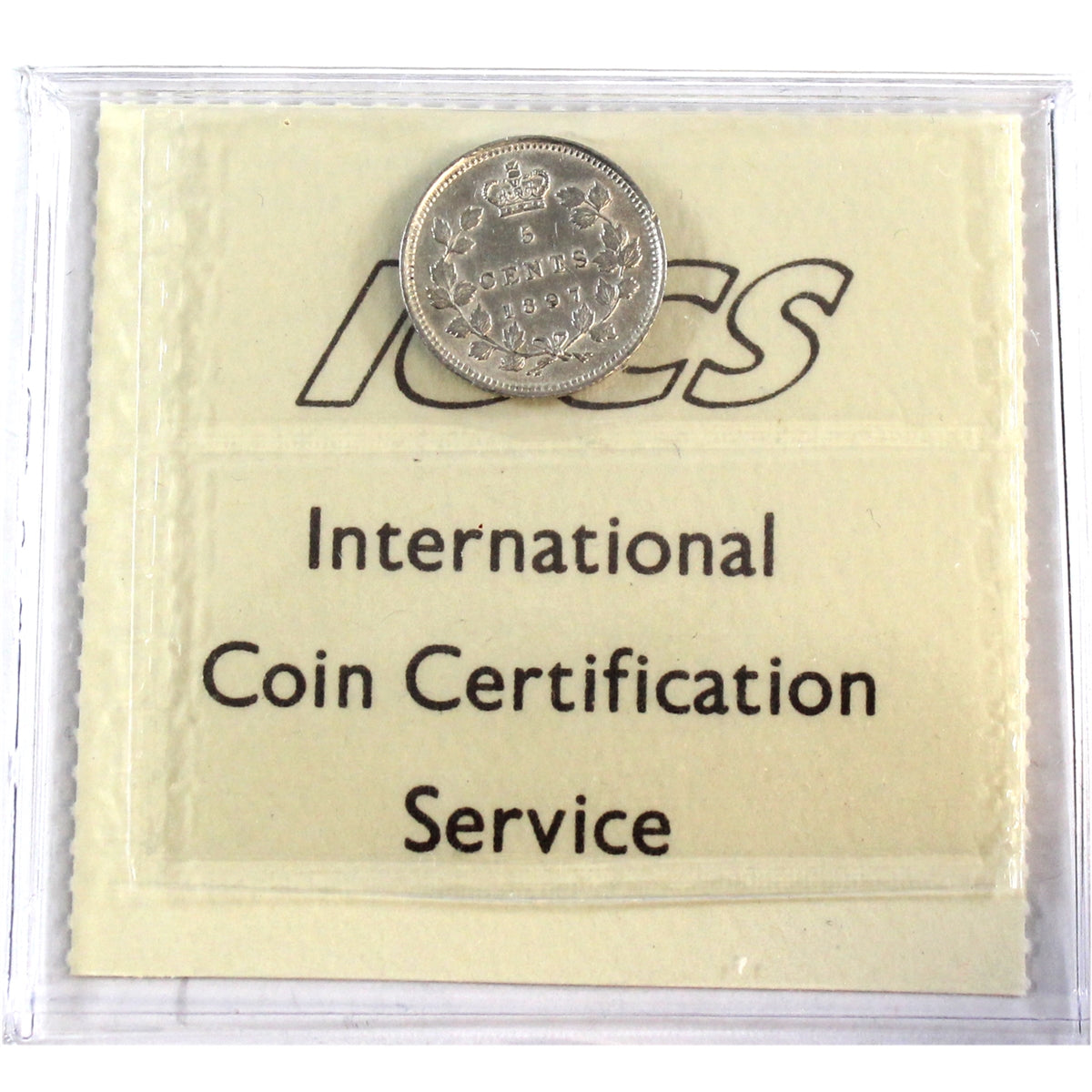 1897 Slender 8 Canada 5-cents ICCS Certified EF45