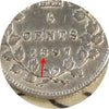 1897 Slender 8 Canada 5-cents ICCS Certified EF45