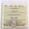 1900 Oval 0's Canada 5-cents ICCS Certified MS62 (XQL 246)