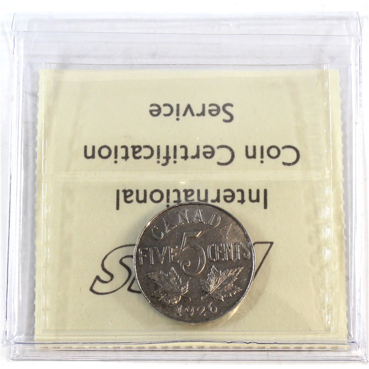 1926 Far 6 Canada 5-cents ICCS Certified EF40