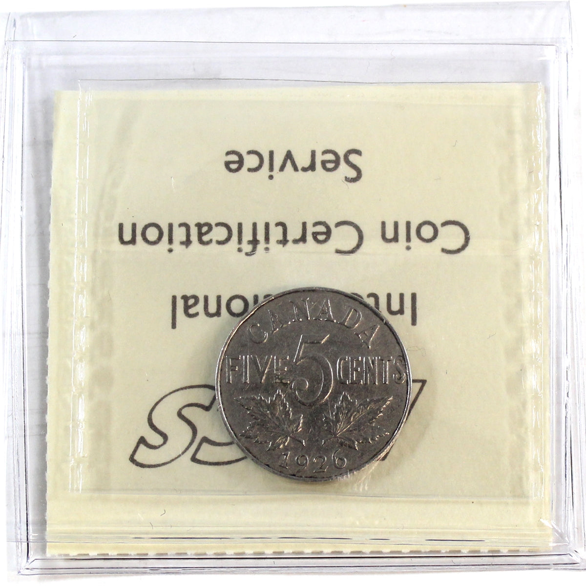 1926 Far 6 Canada 5-cents ICCS Certified VF20