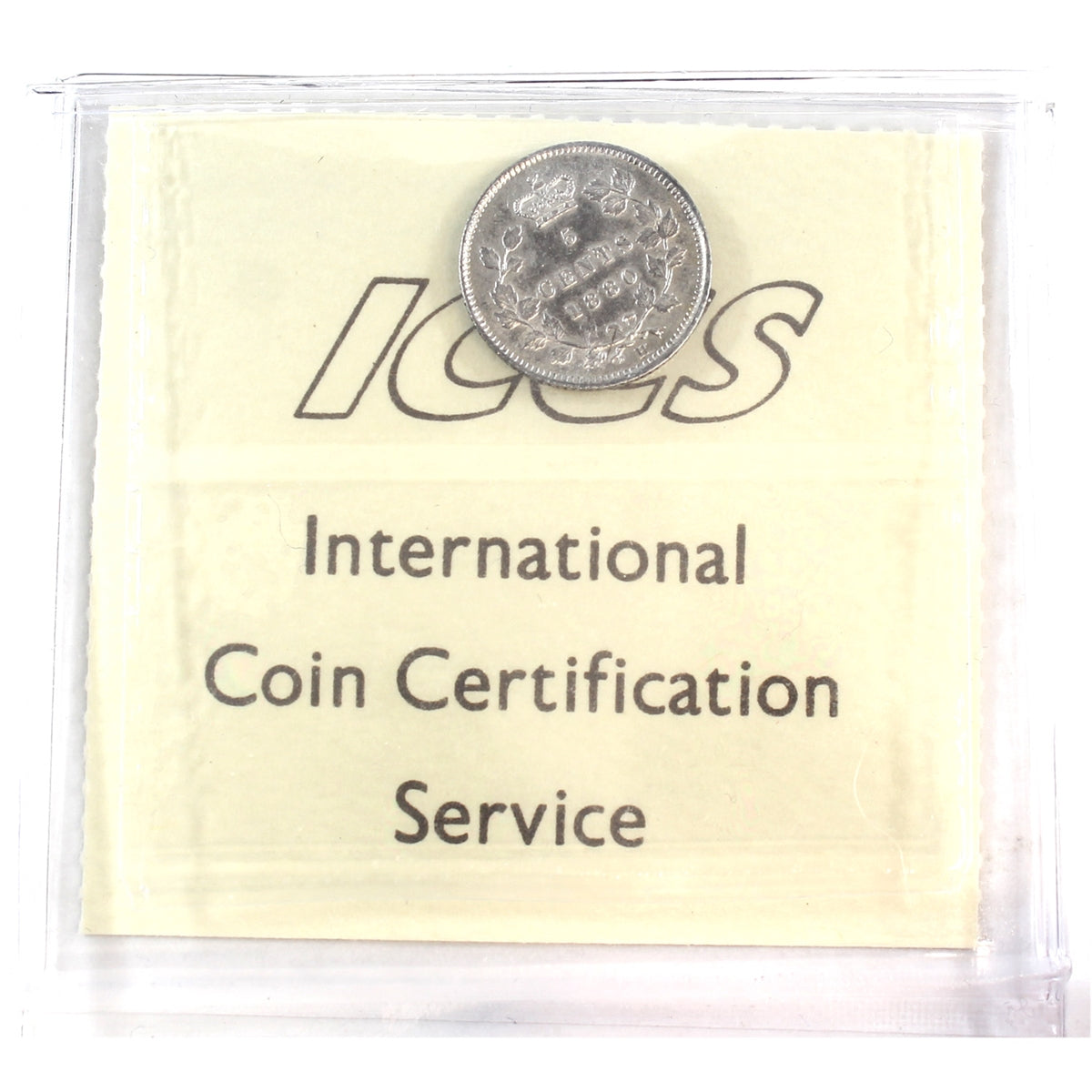 1880 Obv. 3 Canada 5-cents ICCS Certified EF45