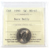 1990 Bare Belly Canada 5-cents ICCS Certified MS65