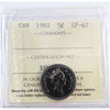 1992 Canada 5-cents ICCS Certified SP67