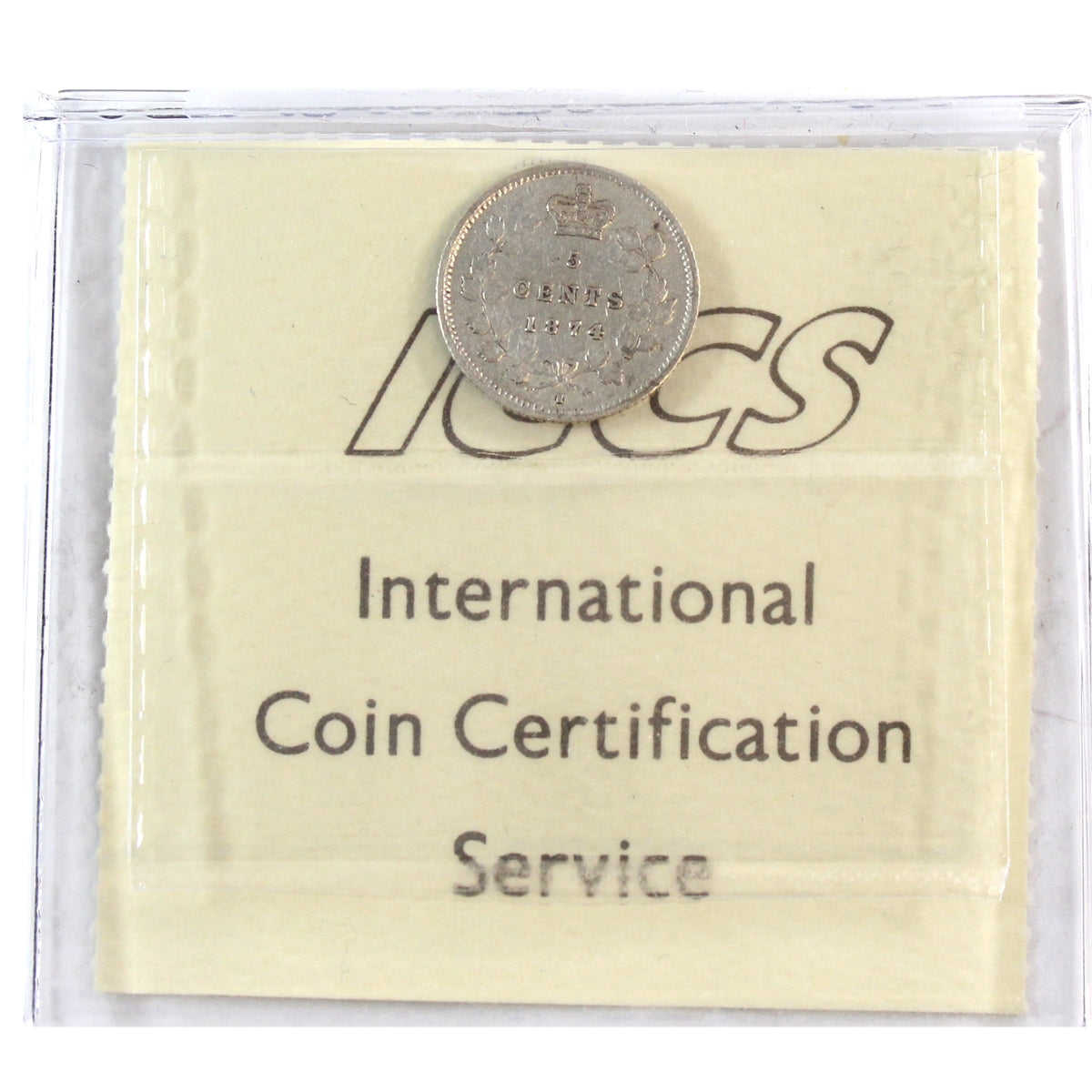1874H Plain 4 Canada 5-cents ICCS Certified VF20
