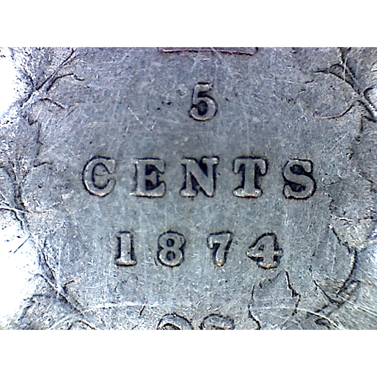 1874H Plain 4 Canada 5-cents ICCS Certified VF20