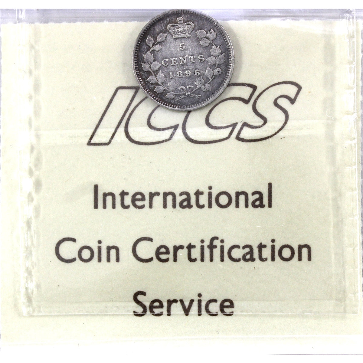 1896 Canada 5-cents ICCS Certified VF20